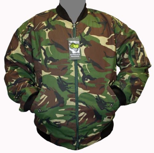 Image of Adults MA1 Bomber Jacket - Woodland Camo,Size -M