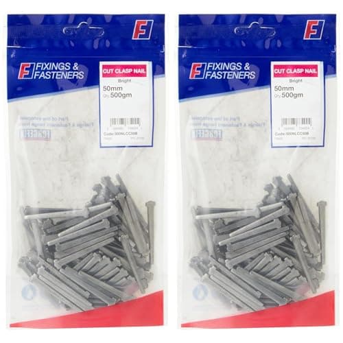 Image of ForgeFix Cut Clasp Nails | 50mm | Bright | Bag 500gm (Pack of 2)