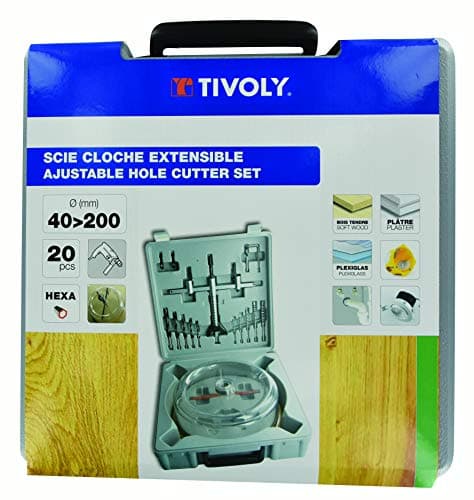 Image of Tivoly XT50527052950 Extendible Hole Saw Set 20p Diameter 40 >200 mm