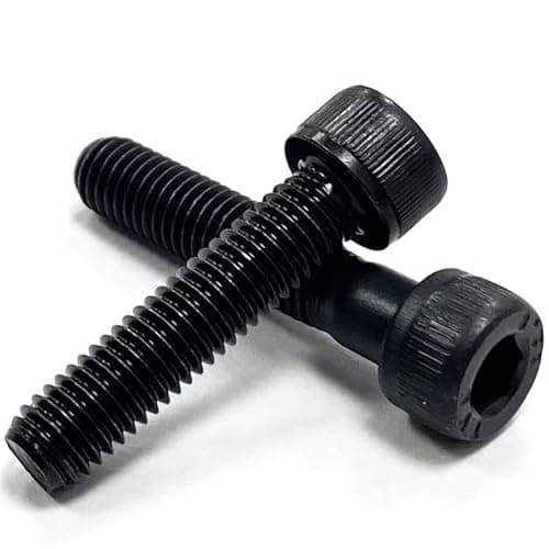 Image of K.B.S.A® M10 (1.25 pitch) x 16mm Metric Fine Pitch Black 12.9 Grade High Tensile Hex Socket Cap Screws Self Colour Allen Bolts DIN 912 (Pack of 4)