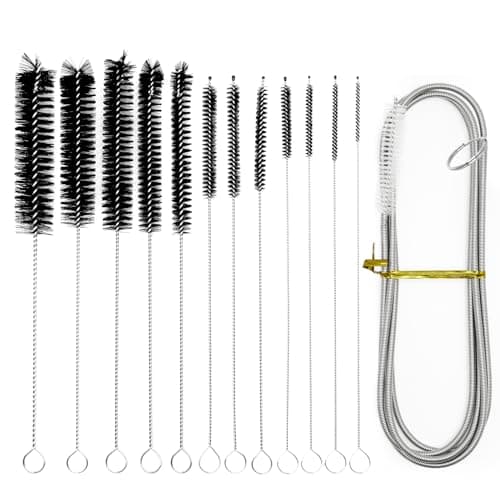 Image of FINEASY 13 Pcs Drain Brush, 160cm Cleaning Brush Flexible Long Pipe Pipe Cleaners Nylon Bristles Fridge Drain Hole Cleaning Tool for Bottle Straws Refrigerator Tube Cleaning