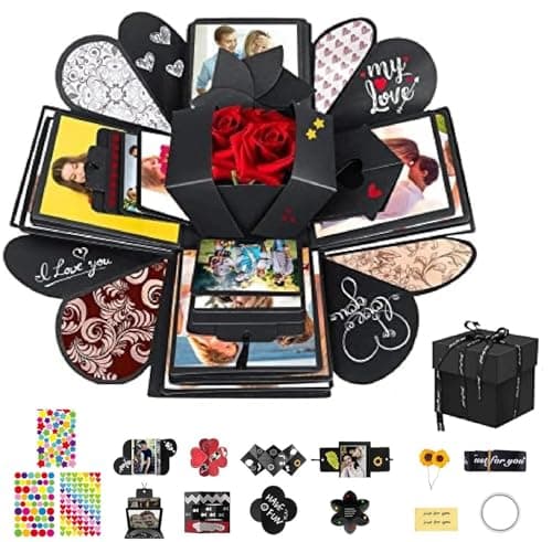 Image of Explosion Gift Box Creative DIY Gift Box- Love Memory, Scrapbook, Photo Box for Birthday Gift, Anniversary,Wedding or Valentine's Day Surprise Box
