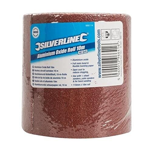 Image of Silverline 986114 Aluminium Oxide Roll 10m 10m 40 Grit
