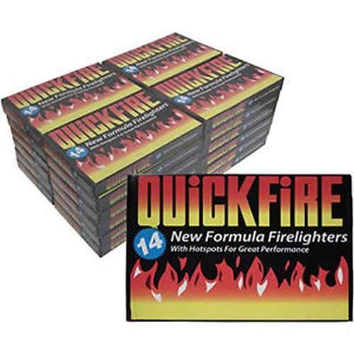 Image of 336 Fire Lighters 24 Packs of Quickfire Firelighters Bulk Pack Hotspots Burners