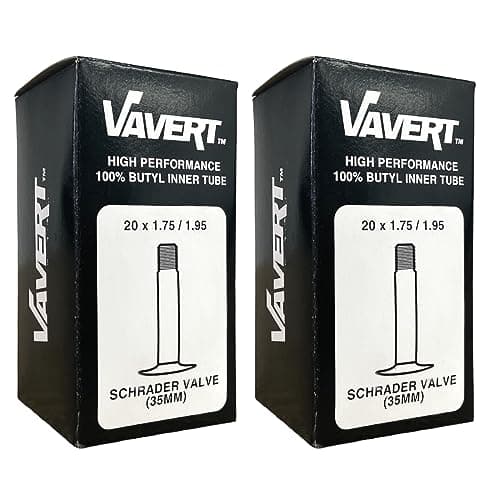 Image of Vavert 20" x 1.75-1.95 Kids Bike/BMX Inner Tubes - Schrader Valve (Pair)