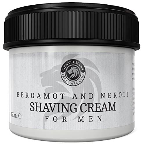 Image of Gentlemans Face Care Club Vegan Friendly Shaving Cream For Men - Bergamot & Neroli Luxury Shave Soap - Super Smooth Lather Formula - Large 90 Day Supply 150ml Pot