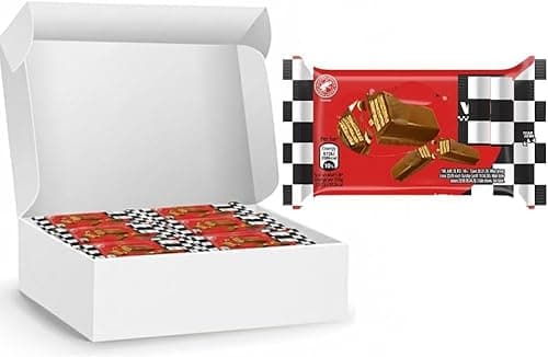 Image of 4 Finger Milk Chocolate Biscuit Bar 41.5g With Gift Box - Four Crispy Wafer Fingers Covered With Milk Chocolate - kta (24 x Bars)