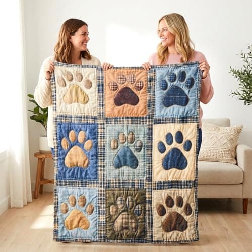 Image of LN COZY CORNER Cartoon Sherpa Fleece Blanket - Ultra Soft Reversible Double Sided Flannel Throws, Plush Animal Pattern Blanket for Bed Sofa Couch, All Season Cozy Gift (100x150cm, Paw Print)
