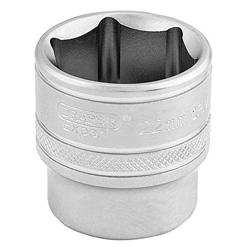 Image of Draper 16547 3/8-Inch Square Drive 6 Point Metric Socket, 22mm Size, Blue