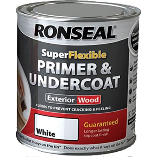Image of Ronseal Super Flexible Wood Primer & Undercoat White 750ml