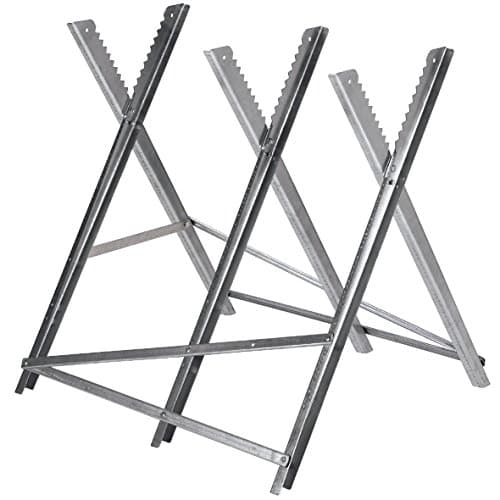 Image of Einhell Folding Saw Horse - Expandable Chainsaw Trestle Table - Metal Log Holder for Chainsaw Work with Max 150kg Load