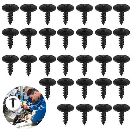 Image of SMCEHEYA 30Pcs Screw Bolt Retainer, Fender Liner Clips, Auto Car Body Engine Cover Torx Screws, Self Tapping Screws Metal, Small Screws Compatible with Volkswagon Engine Cover Undertray N90974701