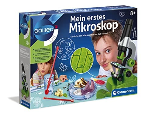 Image of Clementoni 59120 Galileo Lab - My First Microscope Toy for Children Aged 8+ Exciting Biology Lab for Small Researchers Microbiology for School Children
