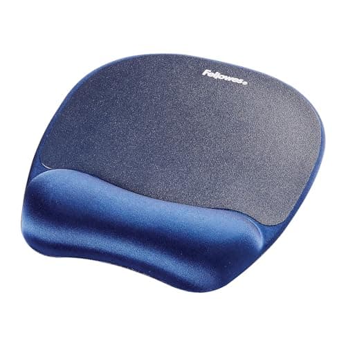 Image of Fellowes Memory Foam Mouse Mat with Wrist Support - Ergonomic Mouse Pad for Computer Laptop - Sapphire