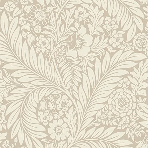 Image of Belgravia Decor Florence Leaf Floral Wallpaper Natural 722