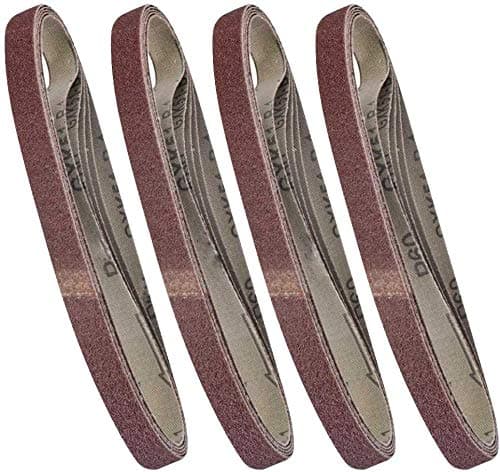 Image of 20 Mixed Grade Sanding Belts to fit for the Black & Decker Powerfile 10mm x 330mm,40,60,80,120 Grit