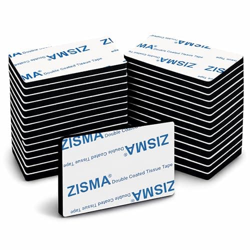 Image of ZISMA Double Sided Sticky Tape 50 Pcs Heavy Duty Strong Mounting Adhesive Foam Pads Waterproof Rectangle (50mm x 30mm)