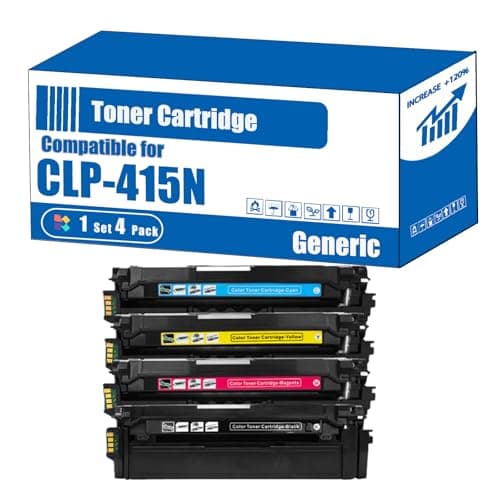 Image of Compatible for Samsung CLP-415N Toner Cartridge Xpress SL-C1810W Xpress SL-C1810WSL Xpress SL-C1860FW Printers, High Yield 2500 Pages, Accurate Imaging Rich Colors (4-Pack BK/C/M/Y)