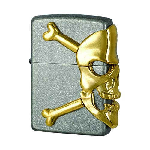 Image of Zippo Silver Skull Windproof Lighter