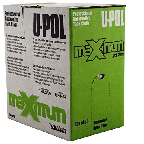 Image of U-Pol Tack Cloths Pack of 50 Rags Sticky Tak Rag Paint Body Shop Wipe Boxed TRAG