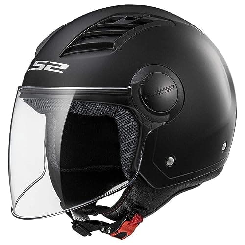 Image of LS2 Motorcycle Helmet - Open Face OF562 - Airflow LS2 Matt Black - XL