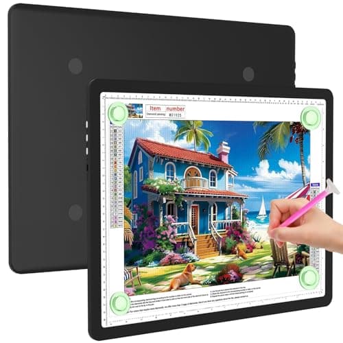 Image of Elice Magnetic A3 Light Board for Diamond Painting, Ultra-Thin Tracing LED Light Box with Side Buttons, Super Bright Diamond Art Light Pad, Light Table for Drawing, Sketching, Weeding Vinyl - Black
