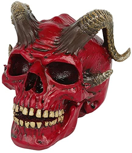 Image of Nemesis Now Tenacious Demon Skull Figurine 13.3 Centimeter,Red