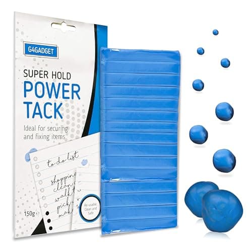 Image of G4GADGET Power Tack Blue 150g – Reusable Non-Marking Adhesive Putty, Clean Sticky Tack for Walls No Mark, Multipurpose Mounting Putty for Posters, Photos, Crafts, Home, Office & DIY Projects