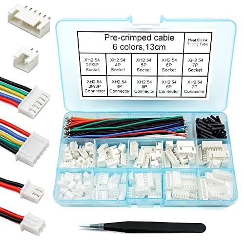 Image of 2.54mm XH Connector Socket Kit With pre-crimped cable wire 2/3/4/5/6/7 Pin Housing JST Adapter Cable Male and Female Compatible with JST-XH Connector (Connector&Socket)