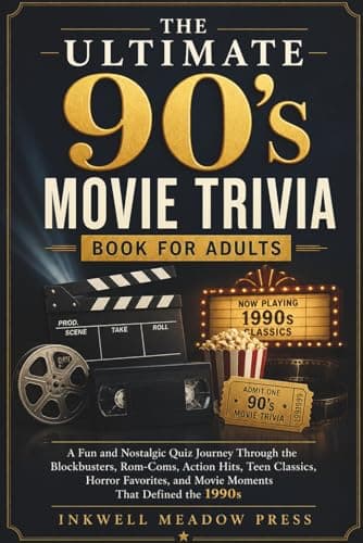 Image of The Ultimate 90's Movie Trivia Book For Adults: A Fun and Nostalgic Quiz Journey Through the Blockbusters, Rom-Coms, Action Hits, Teen Classics, ... and Movie Moments That Defined the 1990s