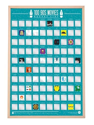 Image of Sweet and Nostalgic 100 90's Movies Bucket List - Scratch off Poster