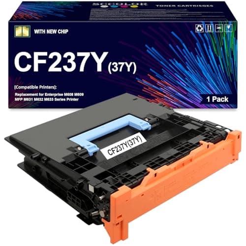 Image of SCCOLOR CF237Y 37Y Toner Cartridge High Capacity with New Chip 37Y CF237Y Black Toner Cartridge Replacement for Enterprise M608 M609 MFP M631 M632 M633 Series Printer.41,500 Pages