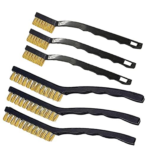 Image of Sayago 6PCS Brass Wire Brush Wire Brushes Set Small Mini Wire Brush (Brass)