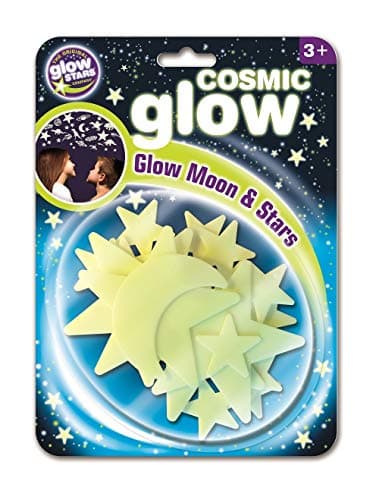 Image of Brainstorm Toys - Cosmic Glow Moon & Stars, Glow-in-The-Dark Kids Room Decor, Educational STEM Night Light Age 3+