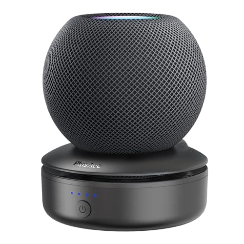 Image of Battery Base Compatible with HomePod Mini - 10,000 mAh Portable Charger stand with Large Battery, Rechargeable Speaker Holder Maintain 100% Sound Quality, Suitable for Outdoors, Garden and Kitchen