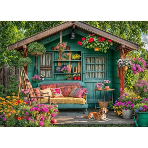 Image of Jigsaw Puzzles for Adults 1000, Puzzles for Adults, Challenging Puzzles, Puzzle Game for The Whole for Women, Gifts for Men, Theme:House in the garden