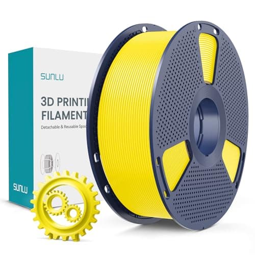 Image of SUNLU PLA+ Filament 1.75mm, Enhanced Durability and High Strength, PLA Plus 3D Printer Filament for 3D FDM Printers, 1kg Spool, pla+ Yellow