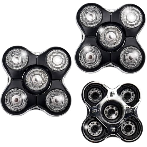 Image of 2PCS Shaver Replacment Heads Compatible with Reming-ton Balder RX5/XR7000/XR1500, 5 Dual Track Heads for Remington Shaver Replacement Heads, Wet & Dry Head Shaver for Bald Men