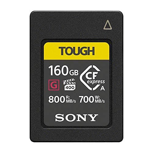 Image of Sony 160GB TOUGH CFexpress Type A Flash Memory Card - VPG400 High Speed G Series with Video Performance Guarantee (Read 800MB/s and Write 700MB/s) – CEA-G160T