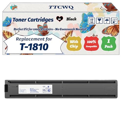 Image of Compatible for Toshiba T-1810 Toner Cartridges Work for Toshiba E-Studio 181 182 182 i 211 212 212 i 242 242 i Printers, with Chip, High Yield 6000 Pages, High-Definition Printing (1 Pack Black)