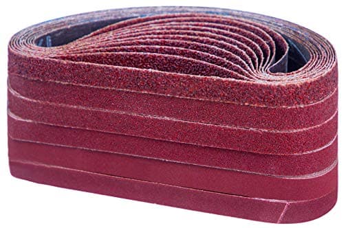 Image of STEBRUAM Sanding Belts13 x 457 mm,10 Each of 40/60/80/120/180/240 Mix Grit for 457x13 Belt Sander,compatble with Black&Decker Power-Sander(60 Pack)