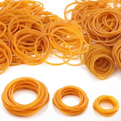 Image of 600pcs Yellow Rubber Bands Natural Elastic Bands Heavy Duty Strong Elastic Bands Thick 200g Rubber Band Stretchable Rubber Bands Assorted Sizes 25mm 38mm 50mm for Home School Office Money Bands