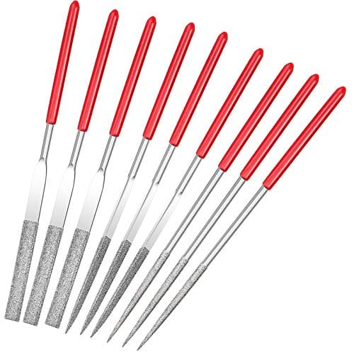 Image of Miniature and Model Files, Includes Diamond File Set (Round, Flat and Triangular, 9 Piece)