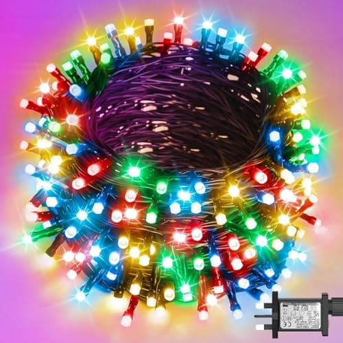 Image of cshare Christmas Fairy Lights Outdoor, 40M 400 LED Multicoloured String Lights Mains Powered with 8 Modes Timer Memory Waterproof Green Wire Light for Xmas Tree,Garden,Outdoor Indoor