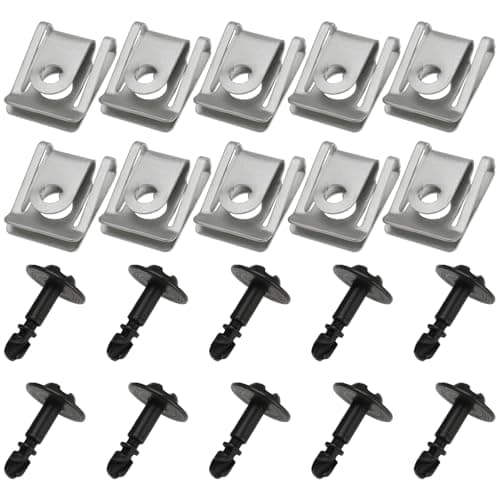 Image of ECSiNG 10 Sets of Screw and Nut Clip Kit Compatible with Audi A5 A6 A7 Q7 Compatible with BMW E46 E65 E70 E71 Compatible with Mini Clubman 2007-2014 10