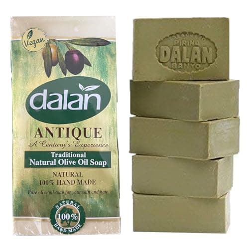 Image of 5 x 180g Bar Natural 100% Pure Olive Oil Soap Dalan Turkish Bath Handmade Turkey