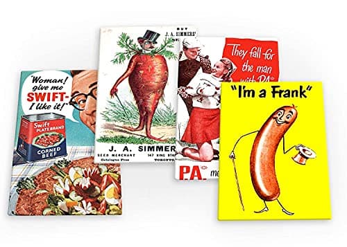 Image of Funny Vintage Advert Set A 4 X Fridge Magnets (B)