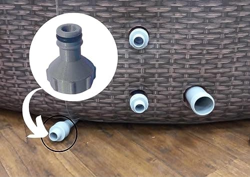 Image of Drain Valve Connector Compatible with Lay Z Spa Drainage Adapter
