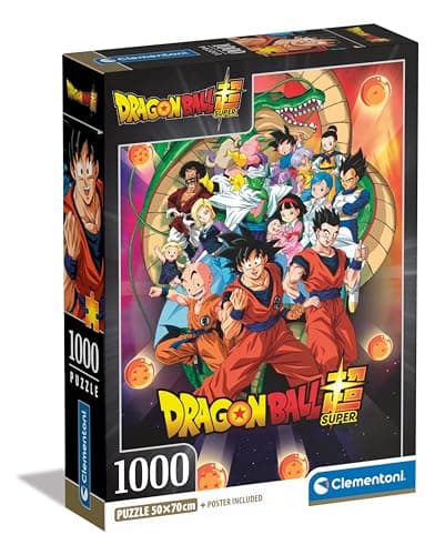 Image of Clementoni - Dragonball Dragonball-1000 Pieces, Poster Included, Anime, Manga, Superhero Puzzle, Fun for Adults, Made in Italy, 39919, Multicoloured