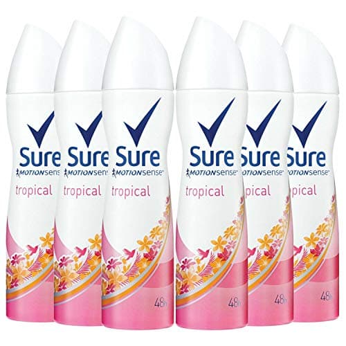 Image of Sure Women Motion Sense Antiperspirant Deodorant, Tropical, 6 Pack, 150ml